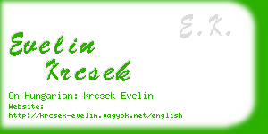 evelin krcsek business card